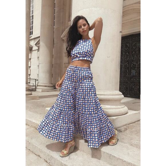 Zara Geometric Print Tiered Maxi Skirt - Picture 8 of 8